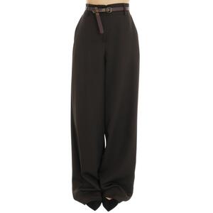 PANTALONE PALAZZO MARRONE